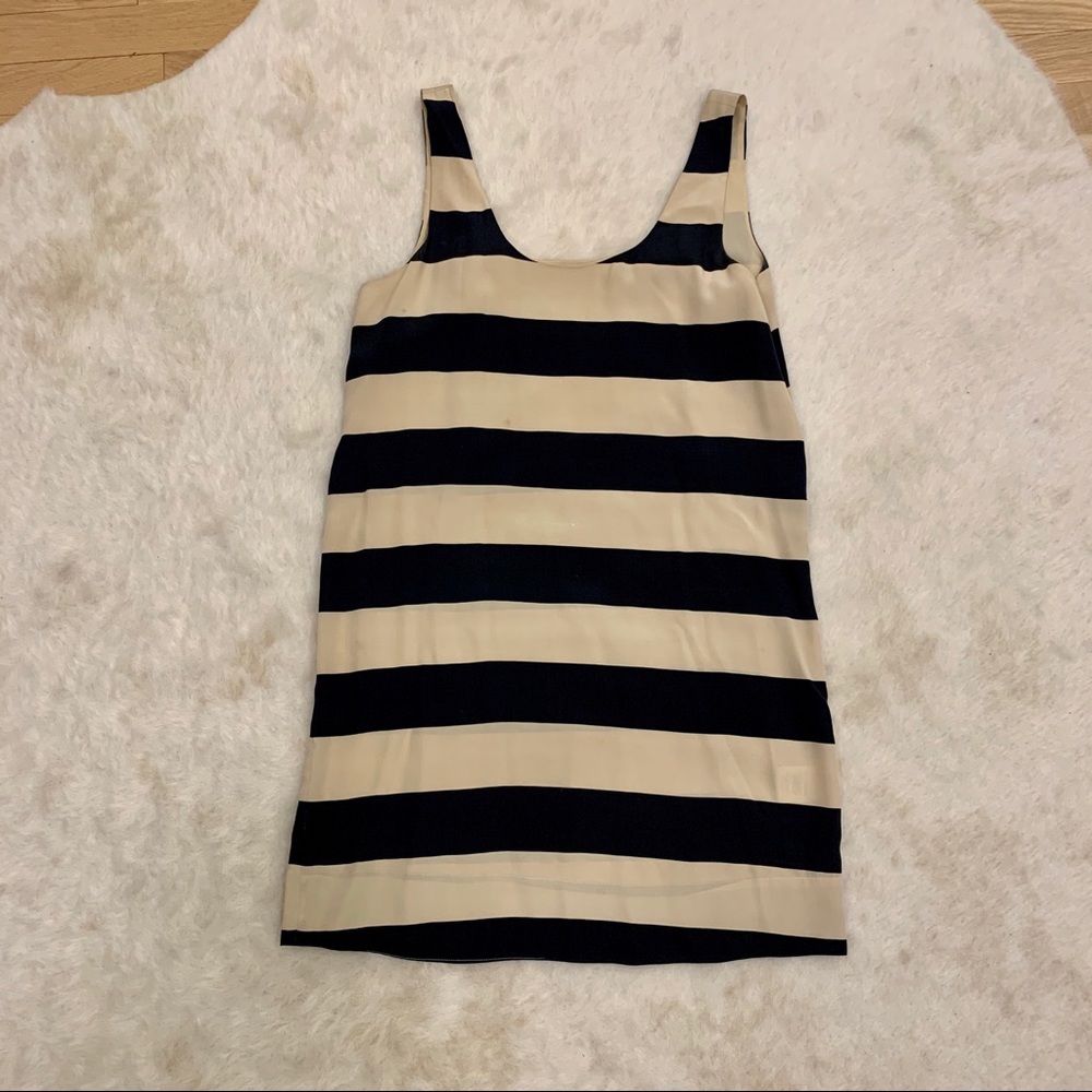 Joie Striped Sleeveless Silk Dress